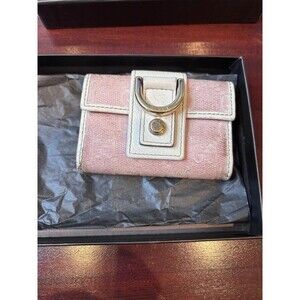 Gucci Pink GG Monogram Canvas Leather 6 Hook Key Case Holder Wallet Vintage